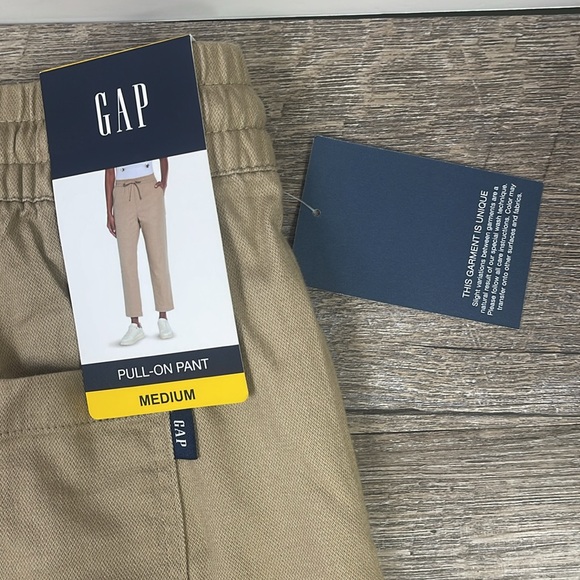 GAP Women's Drawstring Elastic Waist Linen Pull On Pant - Picture 5 of 15